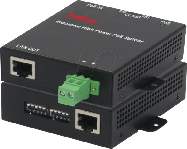 ROLINE 21131173 - Power over Ethernet (PoE+) Gigabit Splitter