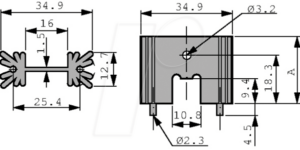 SK 104/25.4 220 - Kühlkörper