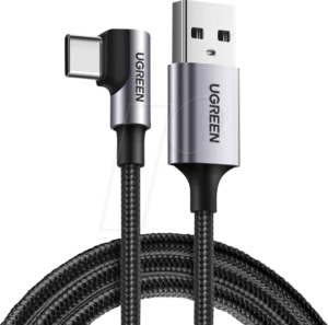 UGREEN 50942 - Daten-/ Ladekabel  USB A-Stecker > gewinkelt USB-C