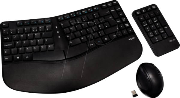 V7 CKW400UK - Tastatur-/Maus-Kombination mit Nummernblock