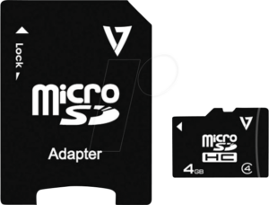 V7 VAMSDH4GCL4 - MicroSDHC-Speicherkarte