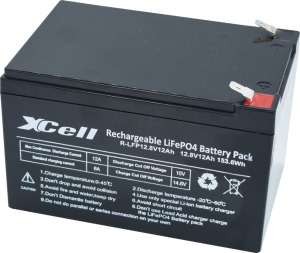 XCELL LFP1212L - Xcell LFP Akku 12V 12 Ah