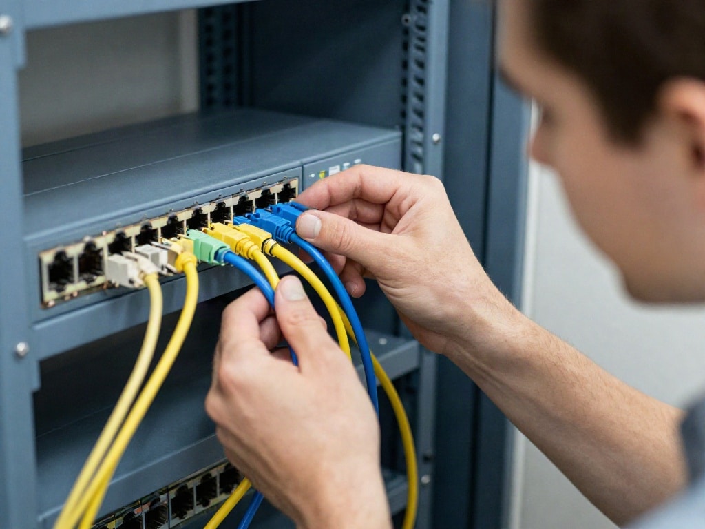 Patchpanel Switch verbinden